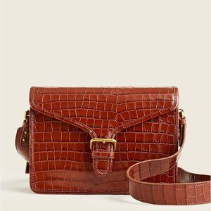 J Crew: Copenhagen satchel bag in croc-embossed leather NWT